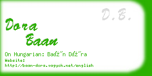 dora baan business card